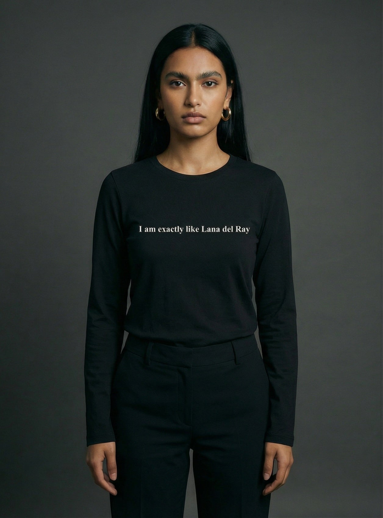 Lana Del Rey Quote Long Sleeve Tee — "I am exactly like Lana del Ray"